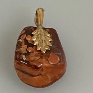 Artisan Gold Leaf Necklace Pendant